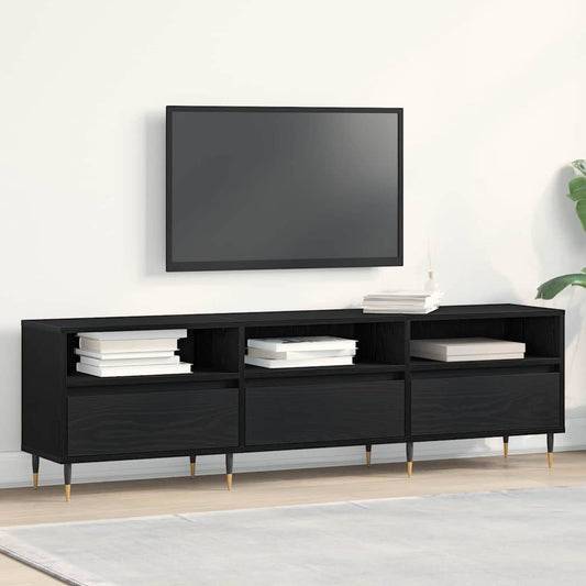 TV-Möbel Svart Ek TV-skåp med låda 150 x 30 x 44,5 cm