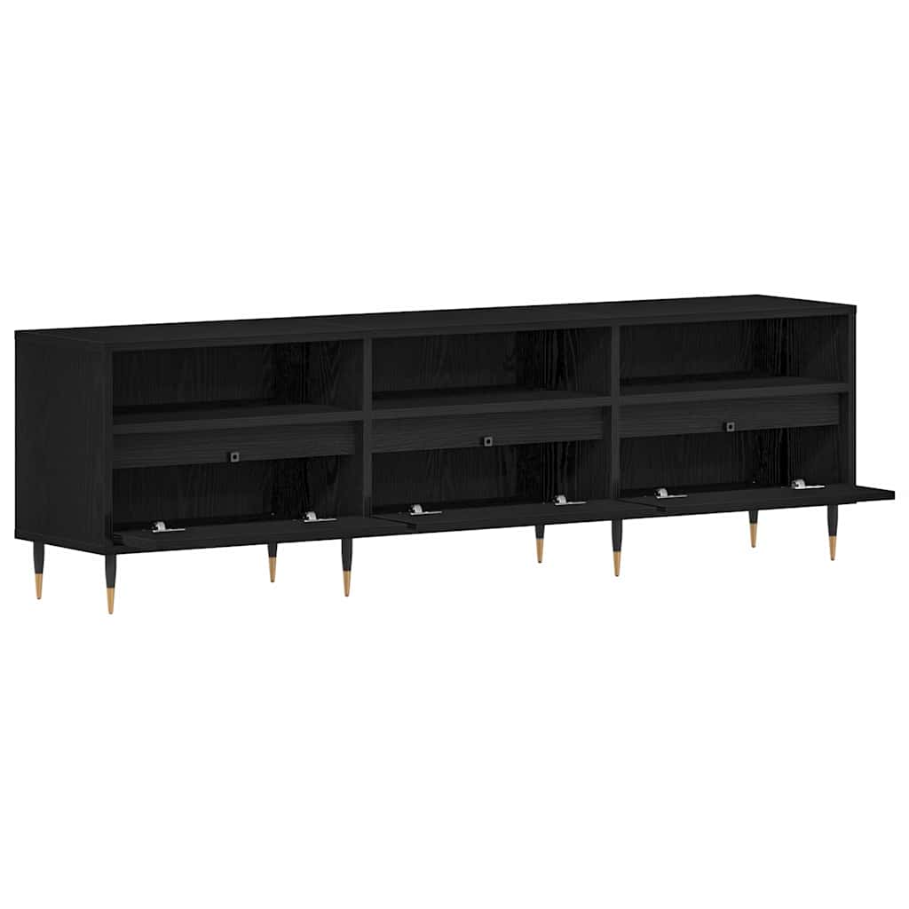 TV-Möbel Svart Ek TV-skåp med låda 150 x 30 x 44,5 cm