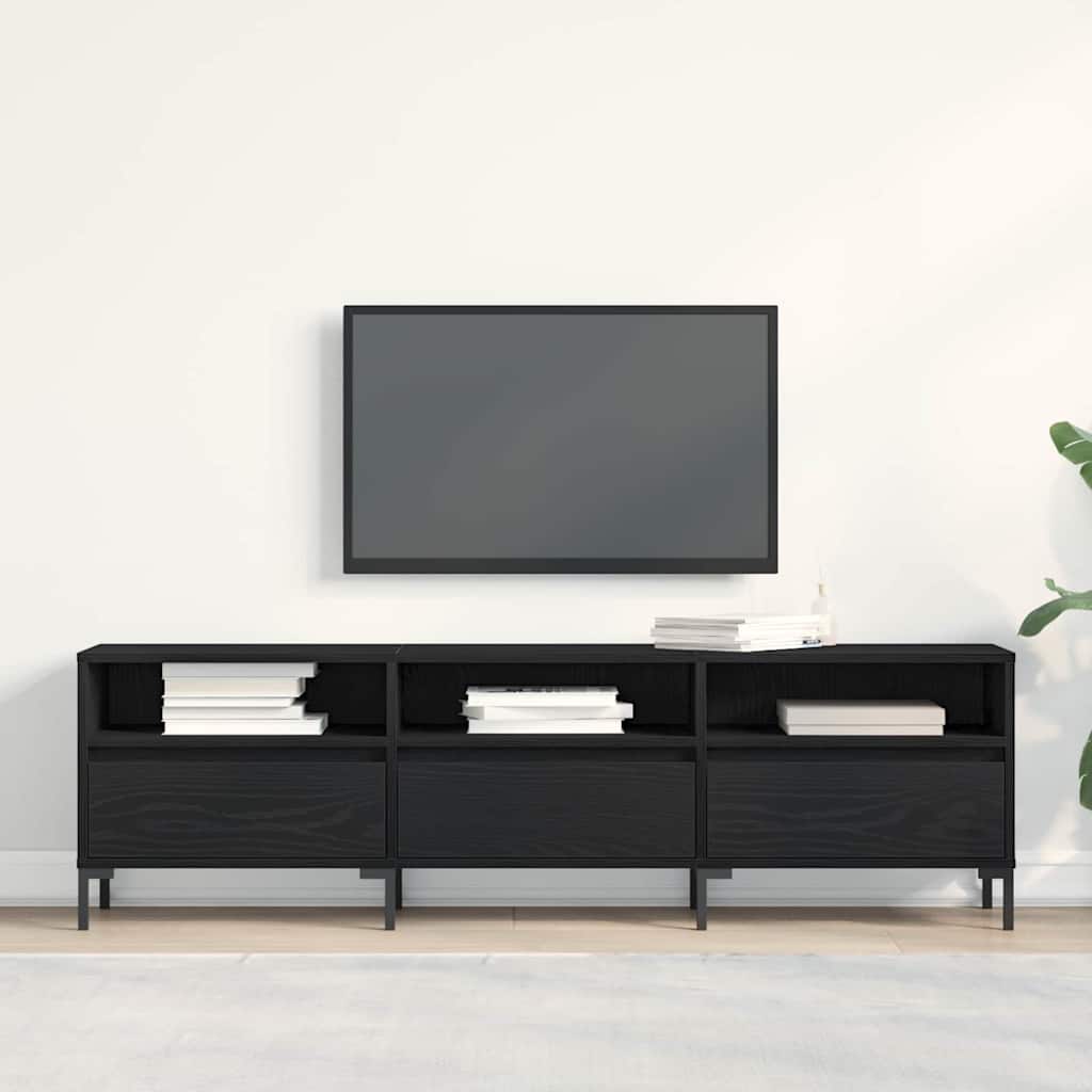 TV-Möbel Svart Ek TV-skåp med låda 150 x 30 x 44,5 cm