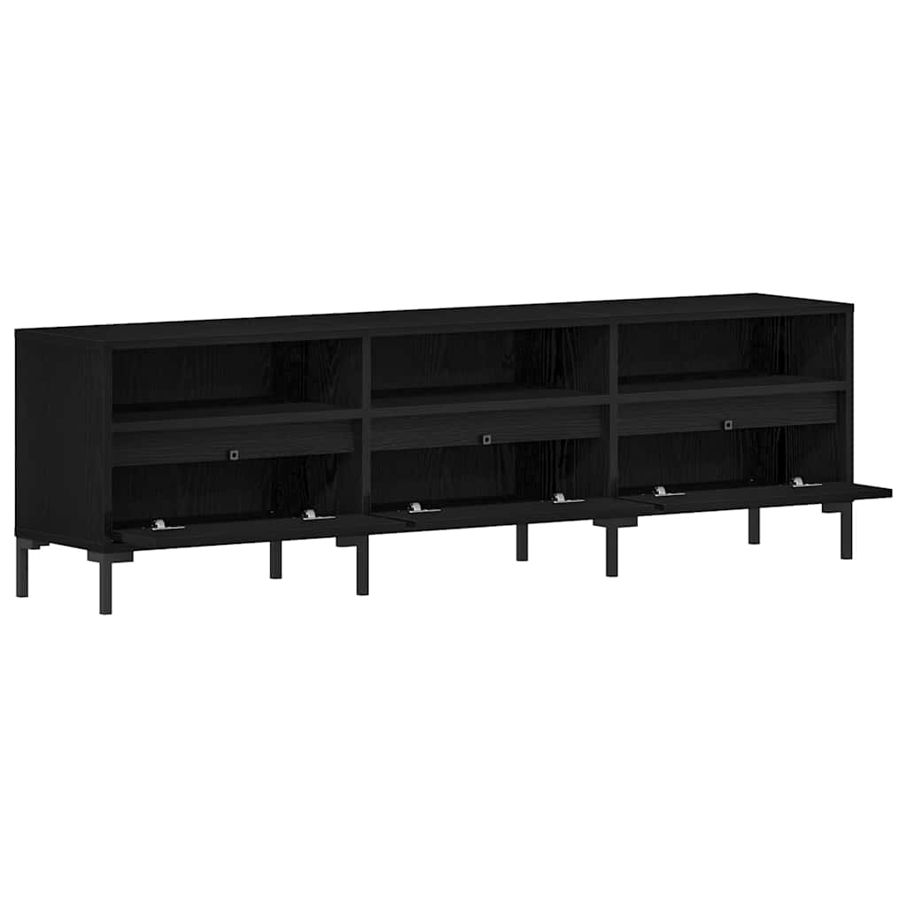 TV-Möbel Svart Ek TV-skåp med låda 150 x 30 x 44,5 cm