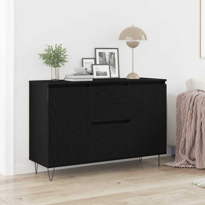Skänk Svart Ek med låda 101.5 x 35 x 70 cm