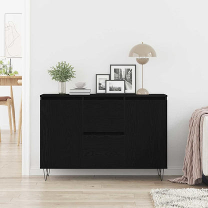 Skänk Svart Ek med låda 101.5 x 35 x 70 cm