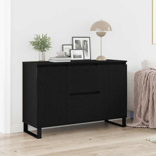 Skänk Svart Ek med låda 101.5 x 35 x 70 cm