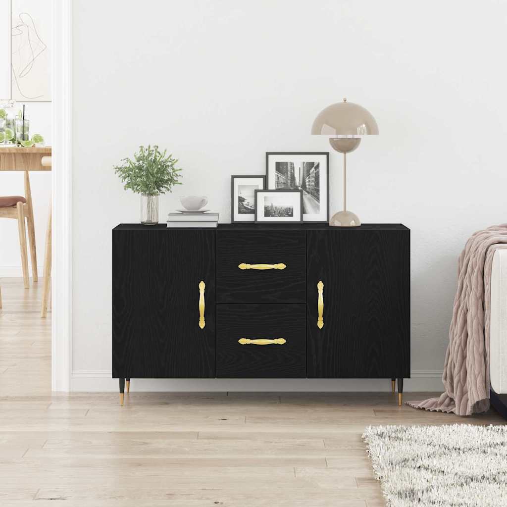 Skänk Svart Ek med låda 100 x 36 x 60 cm