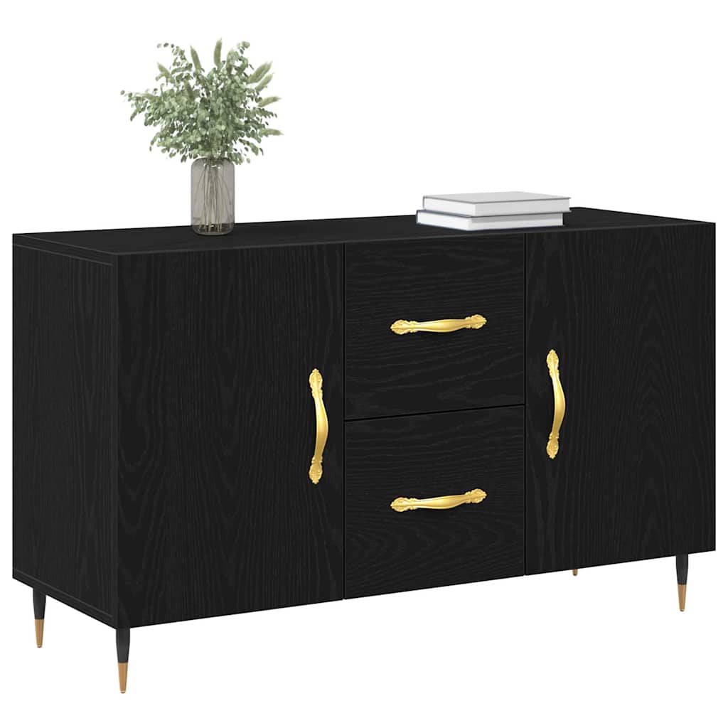 Skänk Svart Ek med låda 100 x 36 x 60 cm
