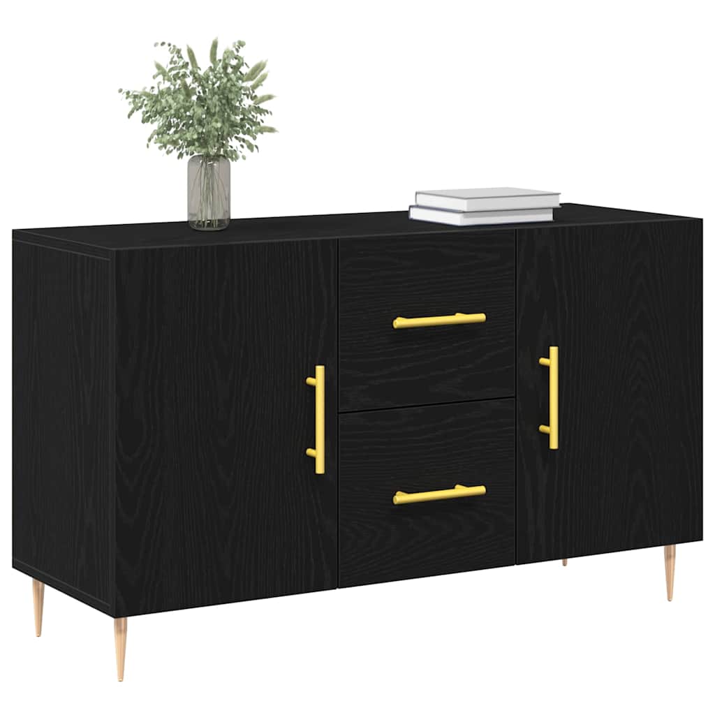 Skänk Svart Ek med låda 100 x 36 x 60 cm