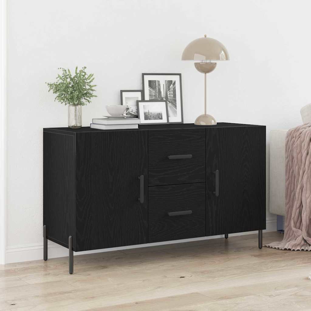 Skänk Svart Ek med låda 100 x 36 x 60 cm