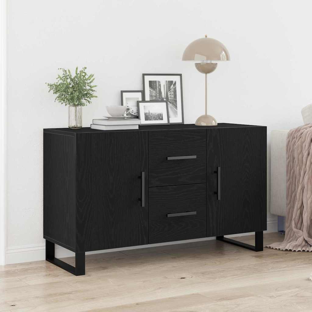 Skänk Svart Ek med låda 100 x 36 x 60 cm