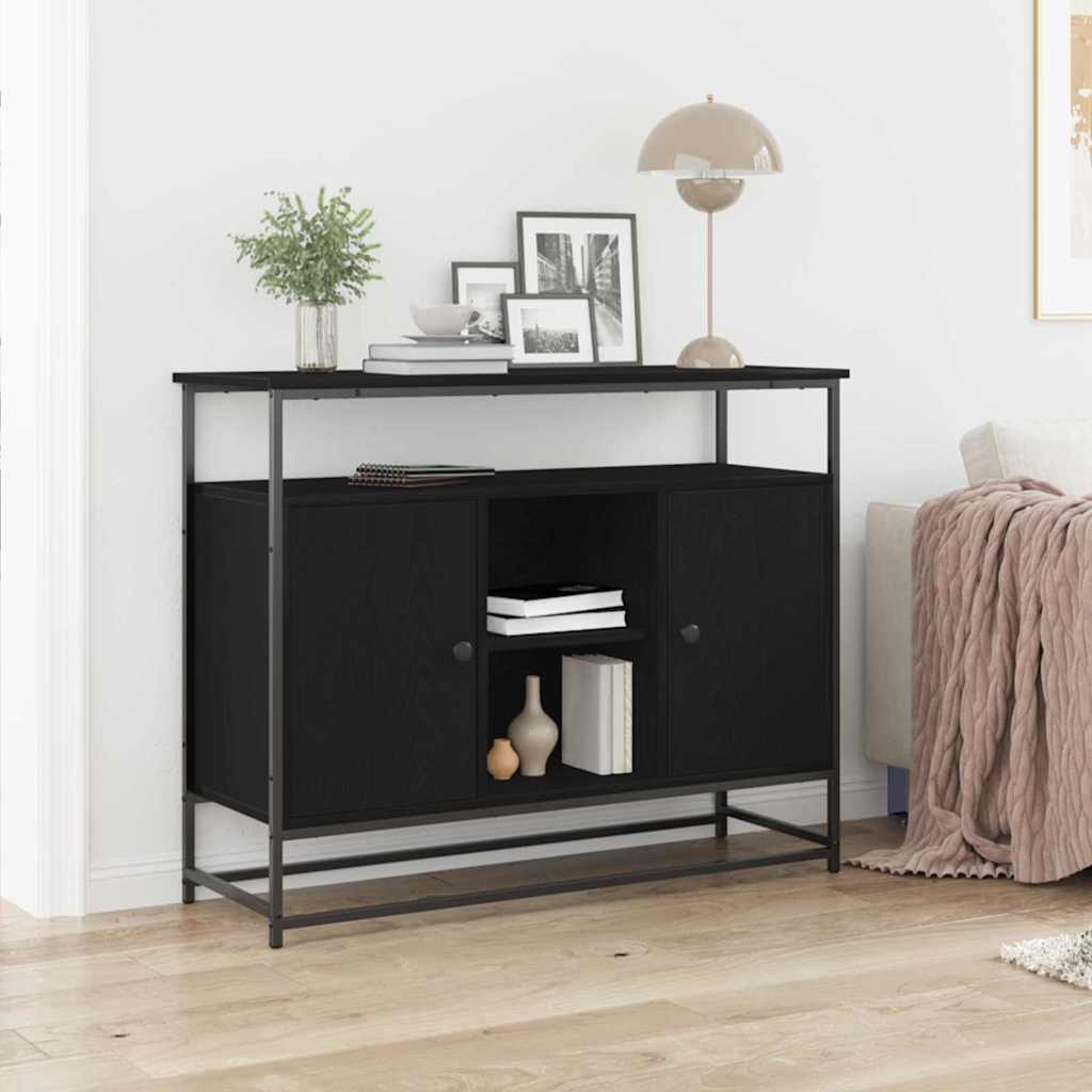 Skänk Svart Ek 100 x 35 x 80 cm