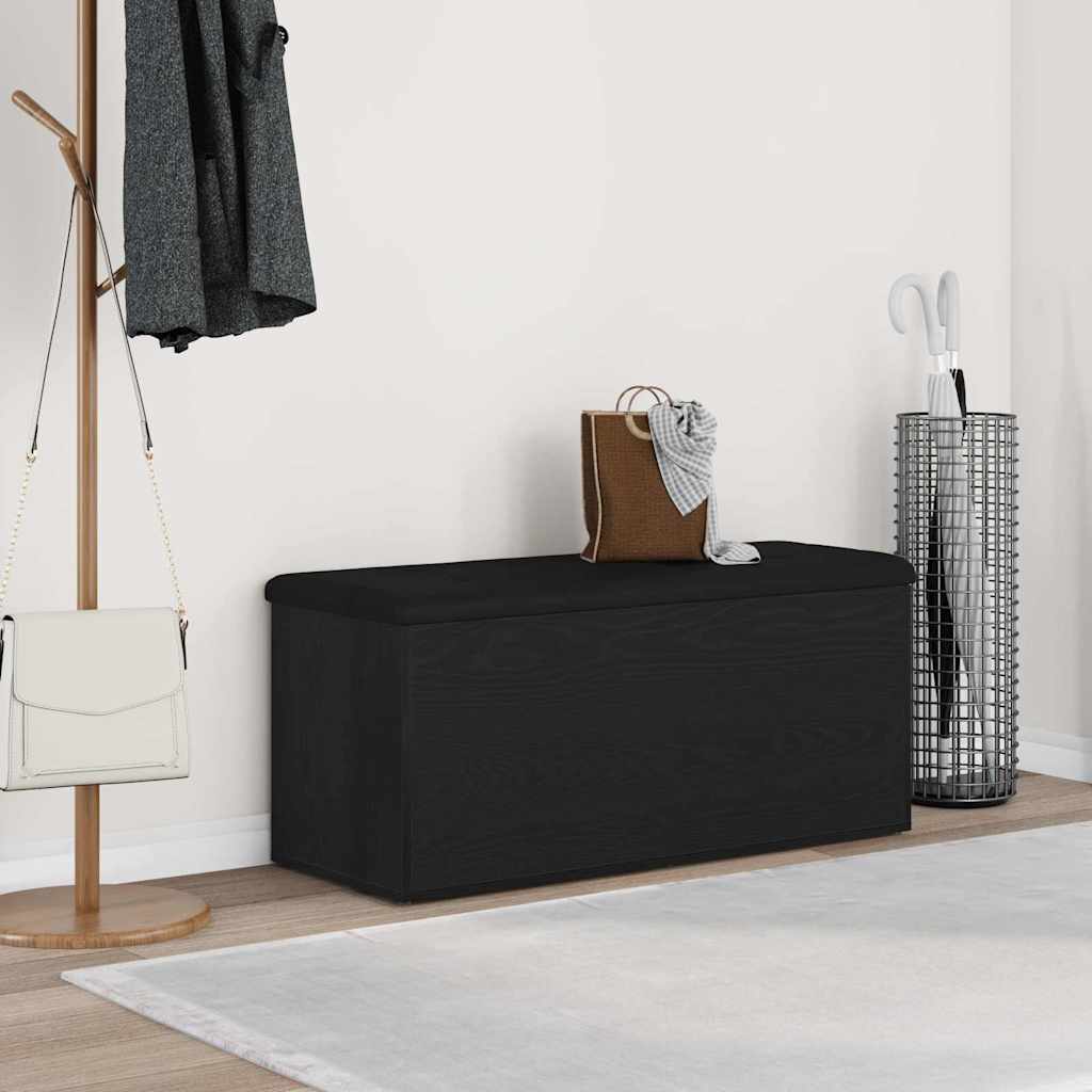 Förvaringsbänk Svart Ek 102 x 42 x 45 cm
