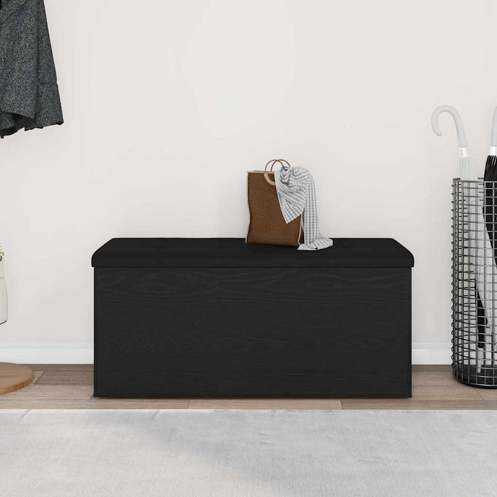 Förvaringsbänk Svart Ek 102 x 42 x 45 cm