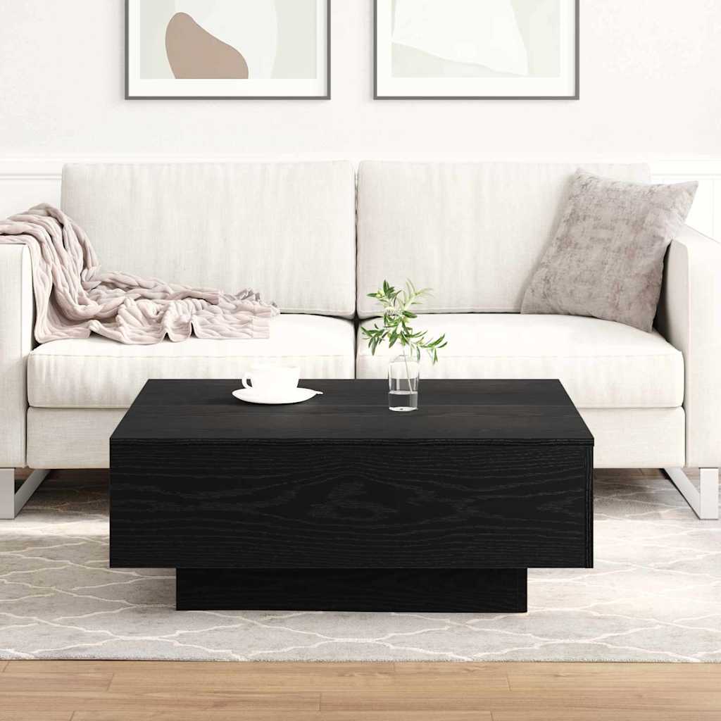 Soffbord Svart Ek 80 x 80 x 31 cm
