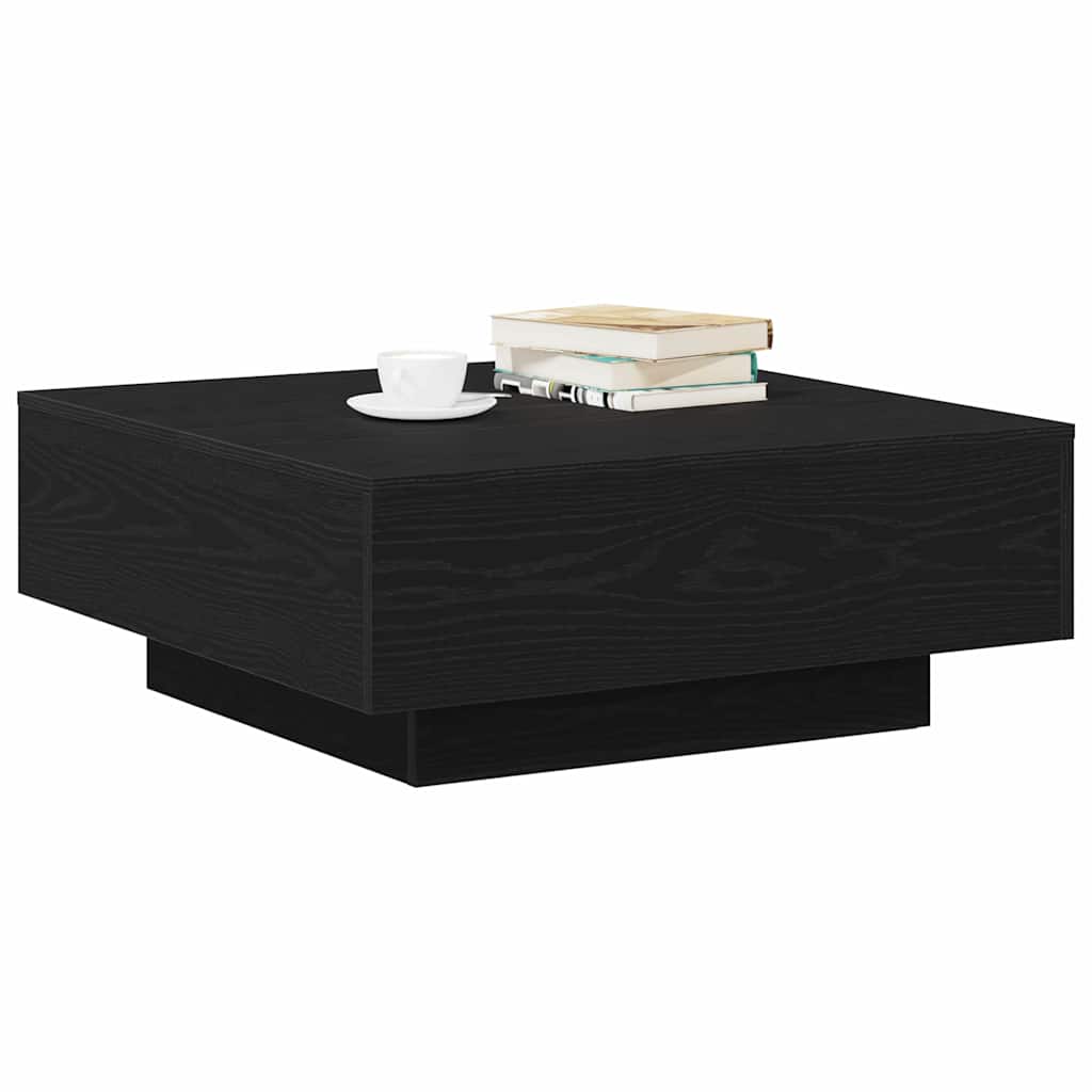 Soffbord Svart Ek 80 x 80 x 31 cm