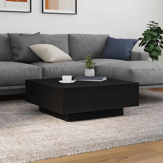 Soffbord Svart Ek 80 x 80 x 31 cm