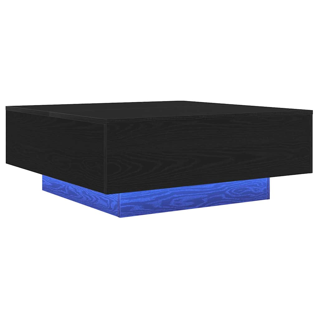 Soffbord Svart Ek 80 x 80 x 31 cm