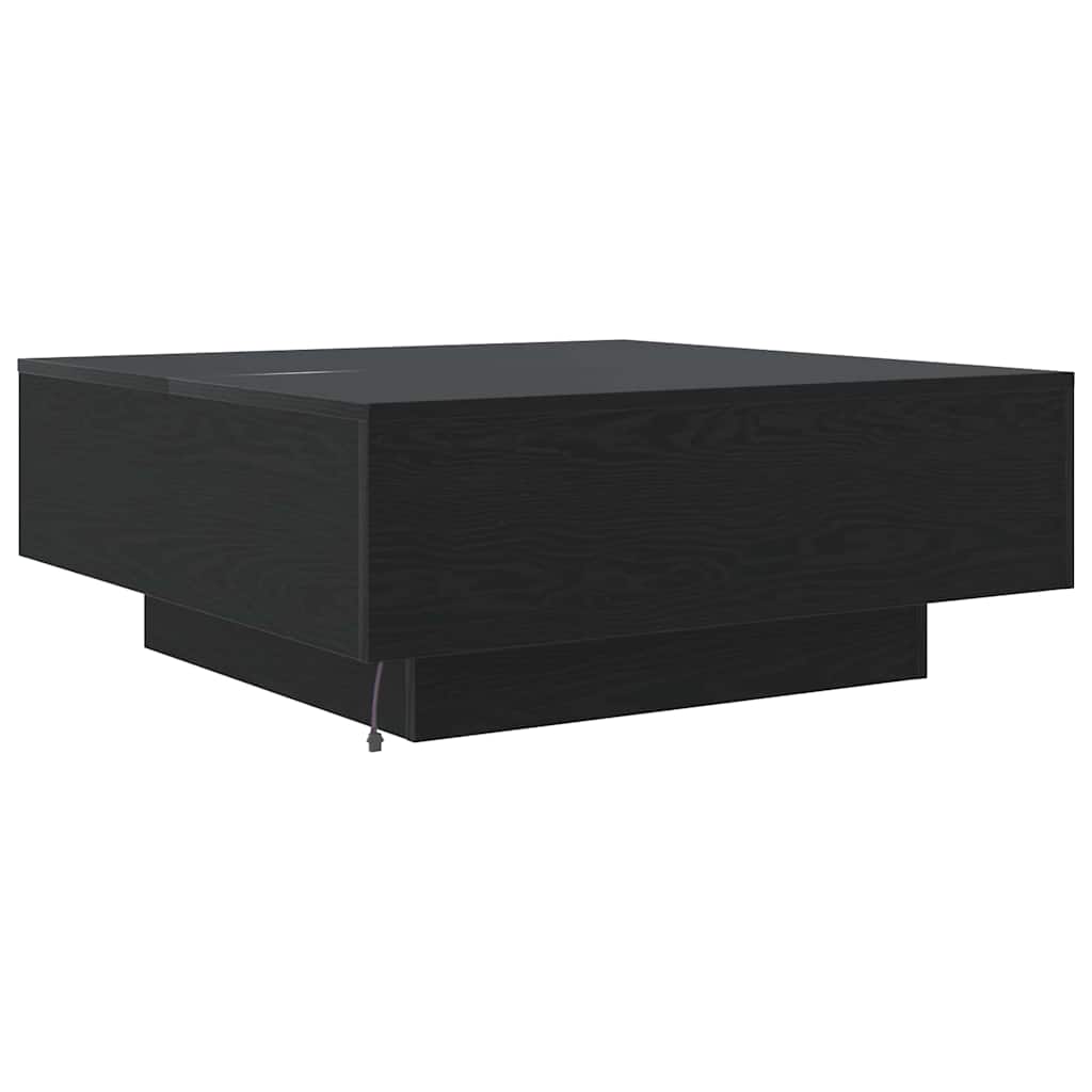 Soffbord Svart Ek 80 x 80 x 31 cm