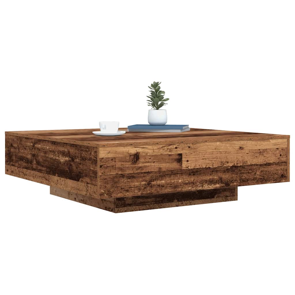 Soffbord Åldrat Trä 100 x 100 x 31 cm