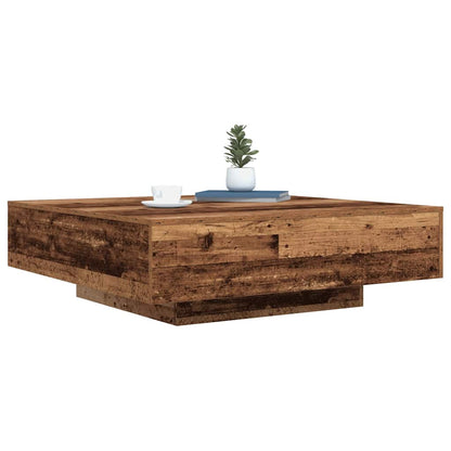 Soffbord Åldrat Trä 100 x 100 x 31 cm