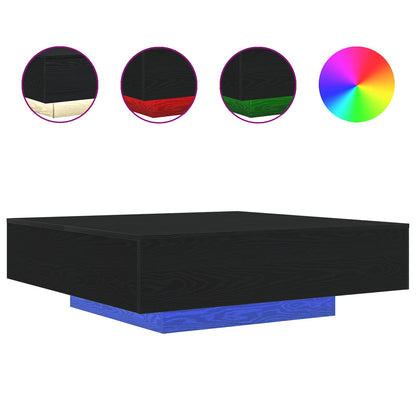 Soffbord Svart Ek 100 x 100 x 31 cm