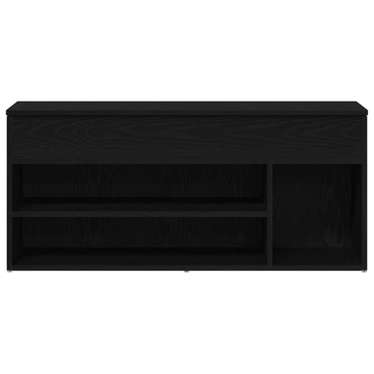 Skoställ Svart Ek Skobänk 102x30,5x45 cm