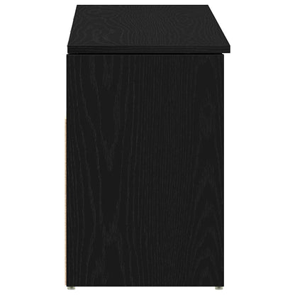 Skoställ Svart Ek Skobänk 102x30,5x45 cm