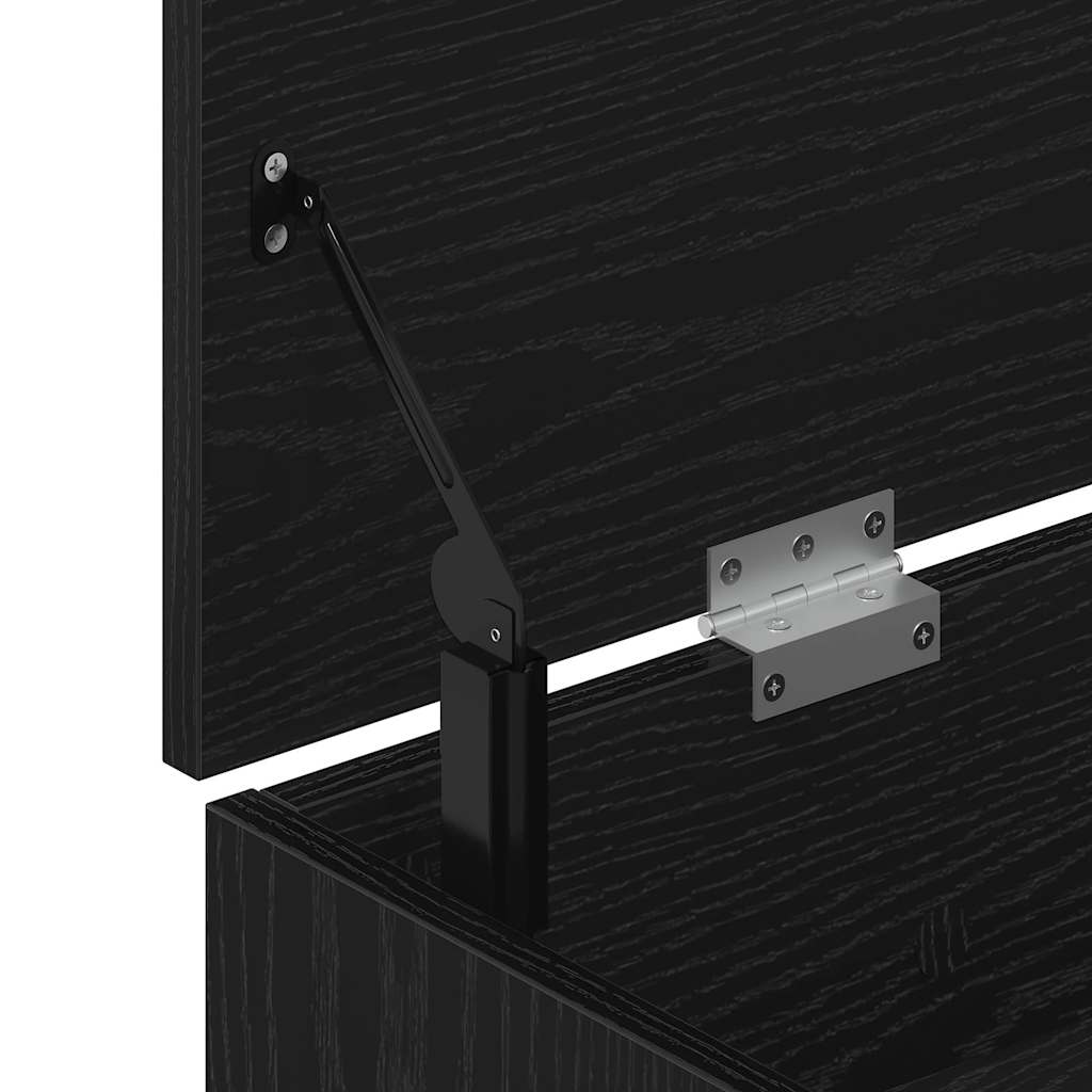 Skoställ Svart Ek Skobänk 102x30,5x45 cm