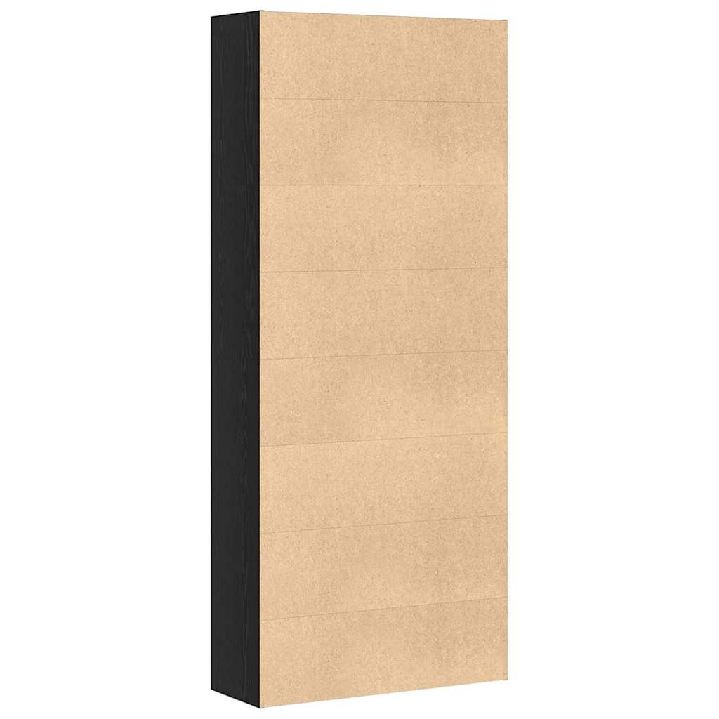 Bokhylla Svart Ek 80x30x189 cm