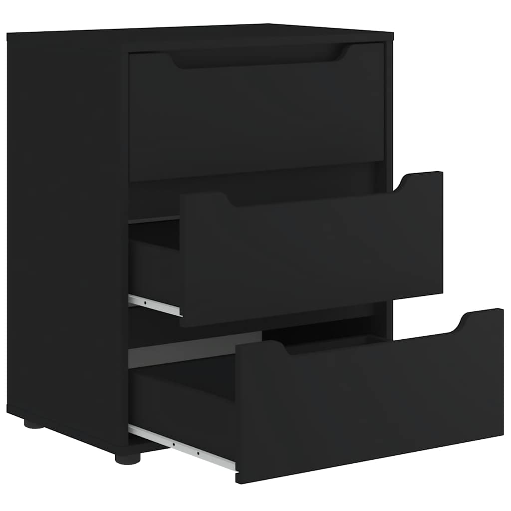 Skänk Svart VISNES 60x40x73 cm