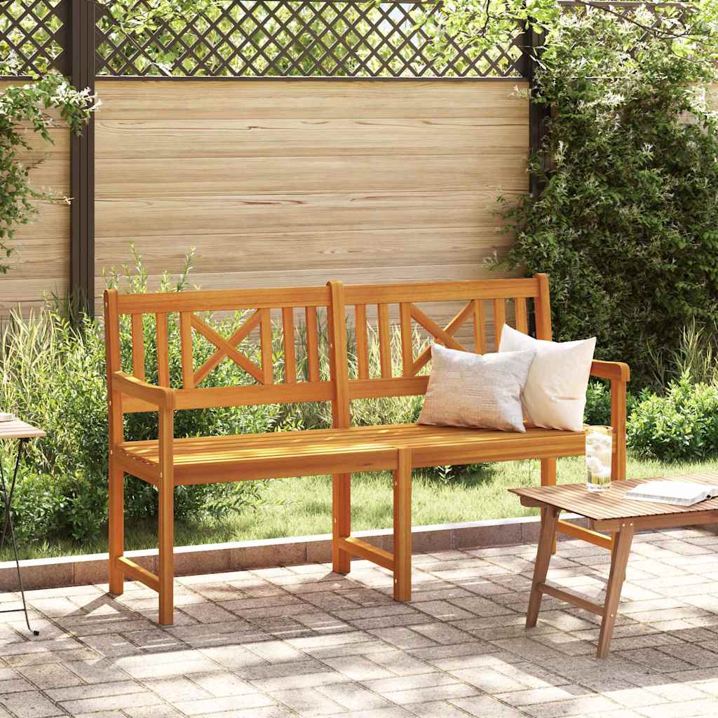 Trädgårdsbänk Trä Brun 150 x 56 x 90 cm Massivt Akaciaträ