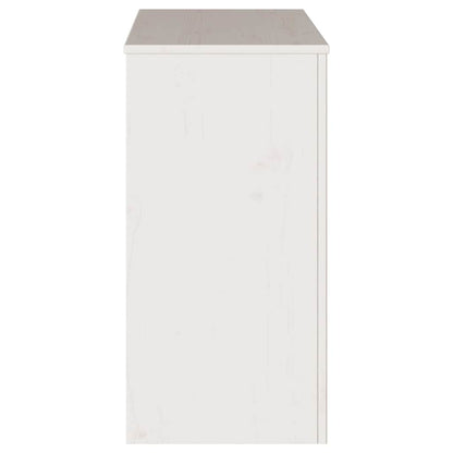 Avlastningsbord Konsollbord Vit med låda Drammen 89.5 x 37 x 73 cm Massiv furu
