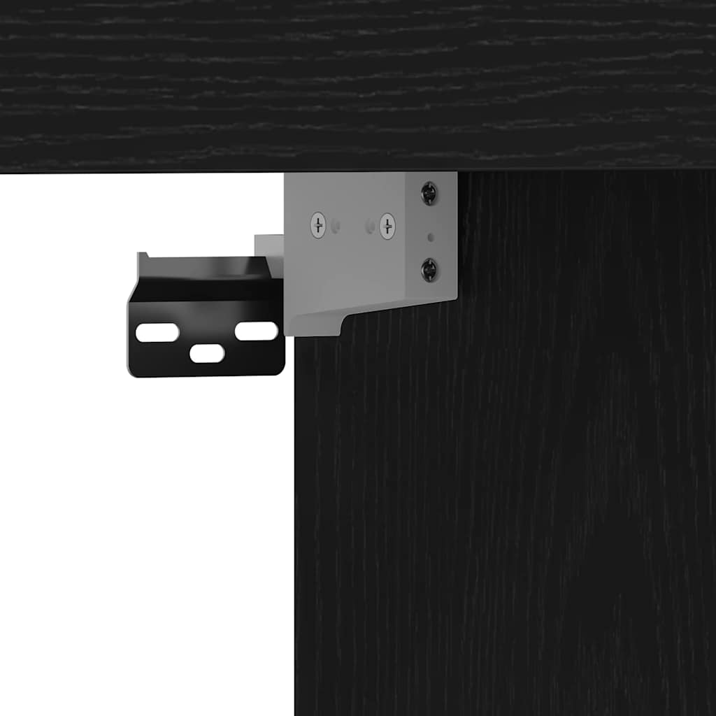 TV-Möbel Svart Ek TV-skåp Väggmonterad 152 x 22 x 113 cm