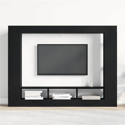 TV-Möbel Svart Ek TV-skåp Väggmonterad 152 x 22 x 113 cm