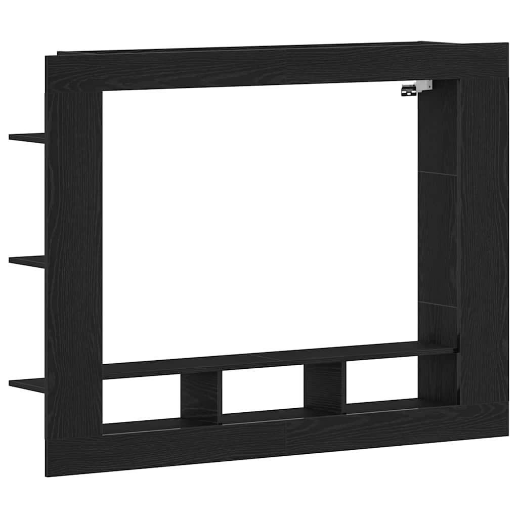 TV-Möbel Svart Ek TV-skåp Väggmonterad 152 x 22 x 113 cm