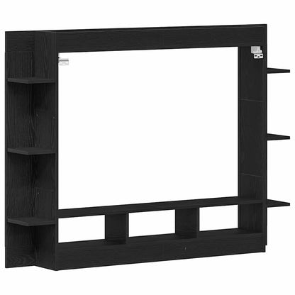 TV-Möbel Svart Ek TV-skåp Väggmonterad 152 x 22 x 113 cm