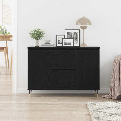 Skänk Svart Ek med låda 101,5 x 35 x 70 cm