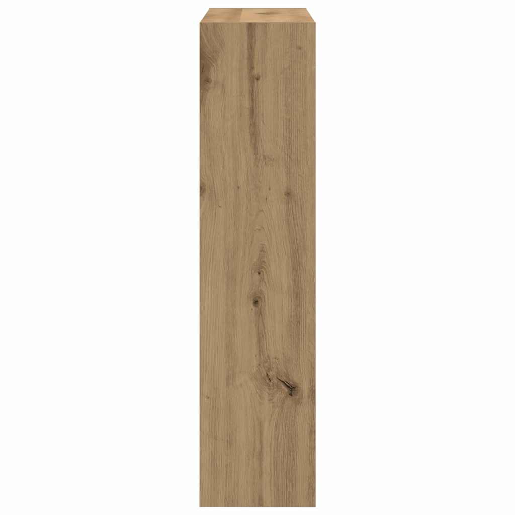 Skoställ Rökfärgad Ek Skoskåp med hylla 80 x 21 x 87,5 cm