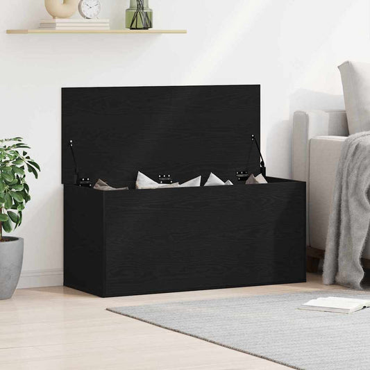 Förvaringskista Svart Ek 100 x 42 x 46 cm