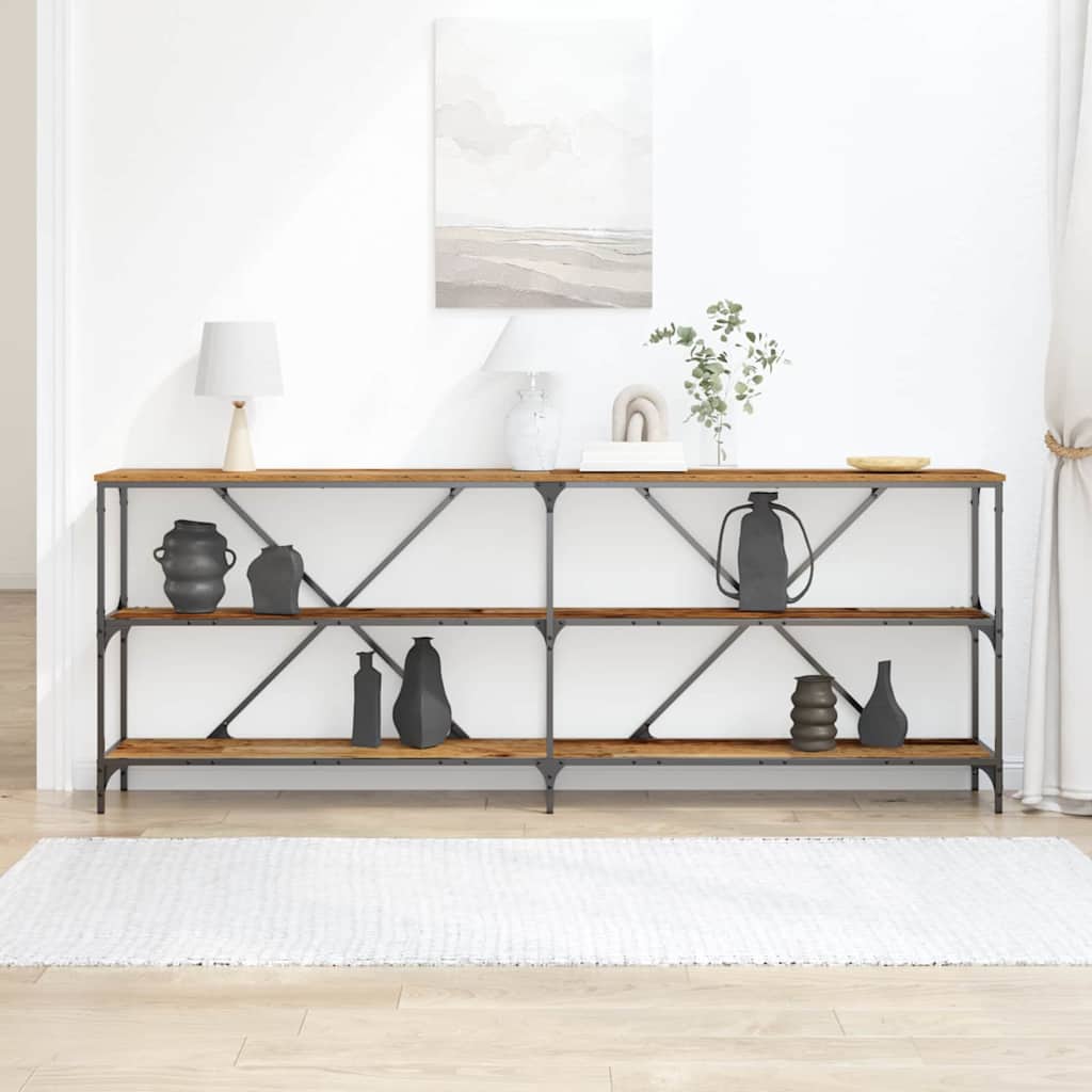 Avlastningsbord Konsollbord Åldrat Trä med hylla Övrigt 200 x 30 x 75 cm