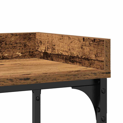 Avlastningsbord Konsollbord Äldrat Trä med hylla med lagring 100 x 30 x 80 cm