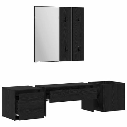 Hallmöbel Väggmonterad med spegel 6 pcs