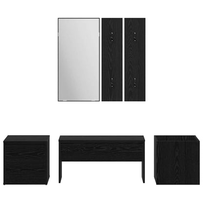 Hallmöbel Väggmonterad med spegel 6 pcs