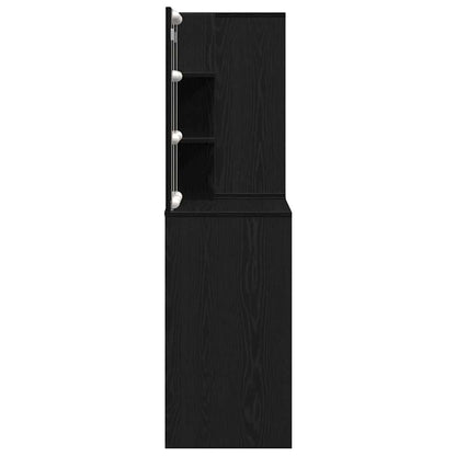 Sminkbord Set Svart Ek 140 x 40 x 140 cm Konstruerat trä