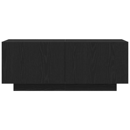 Sängbord Nattduksbord Svart Ek TV-skåp 100 x 35 x 40 cm