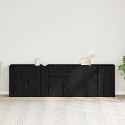 Skänk Svart Ek med låda 240 x 33 x 70 cm