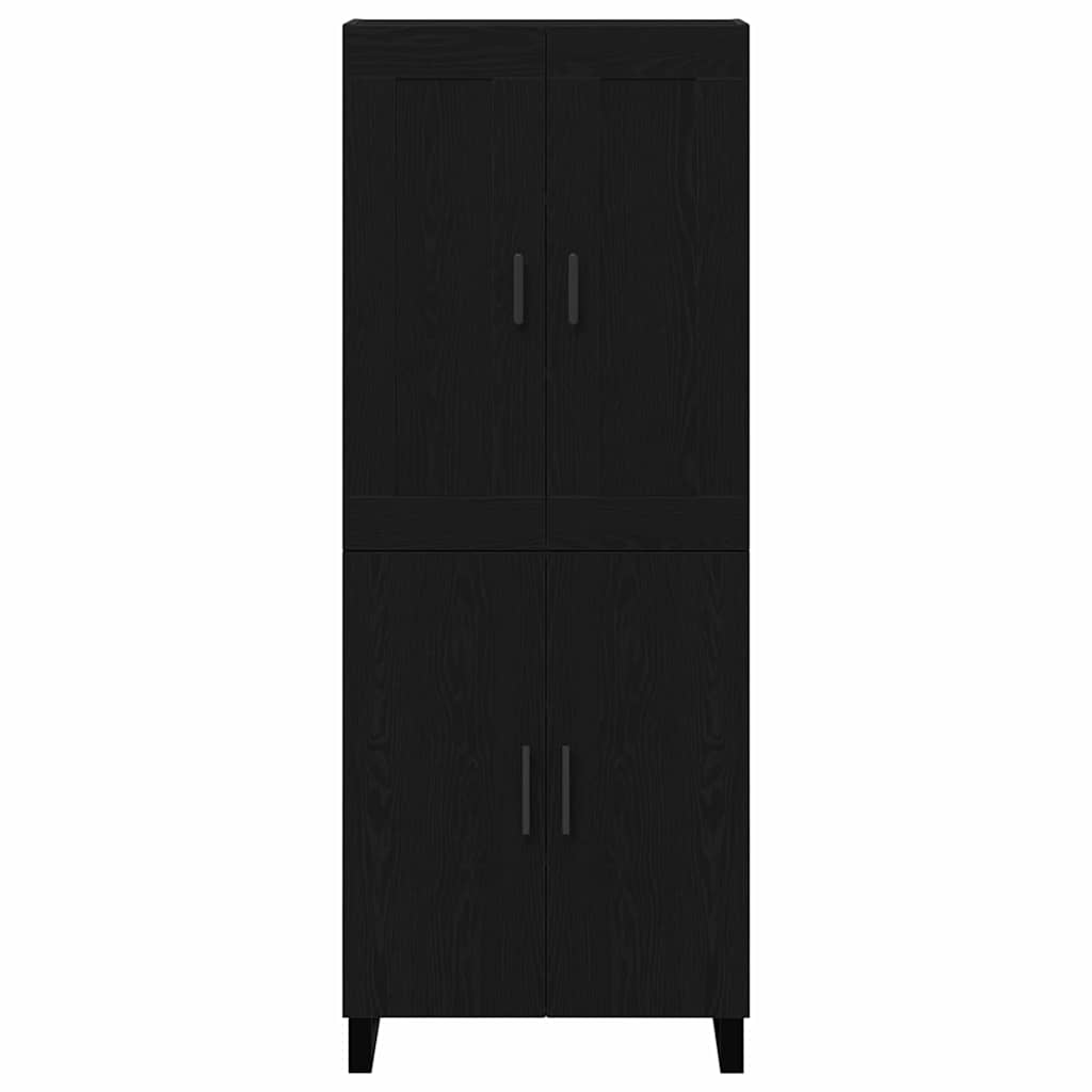 Skåp Svart Ek 69,5 x 34 x 180 cm Konstruerat trä