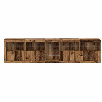 LED-sido bord Gammalt trä 283 x 37 x 67 cm Konstruerat trä