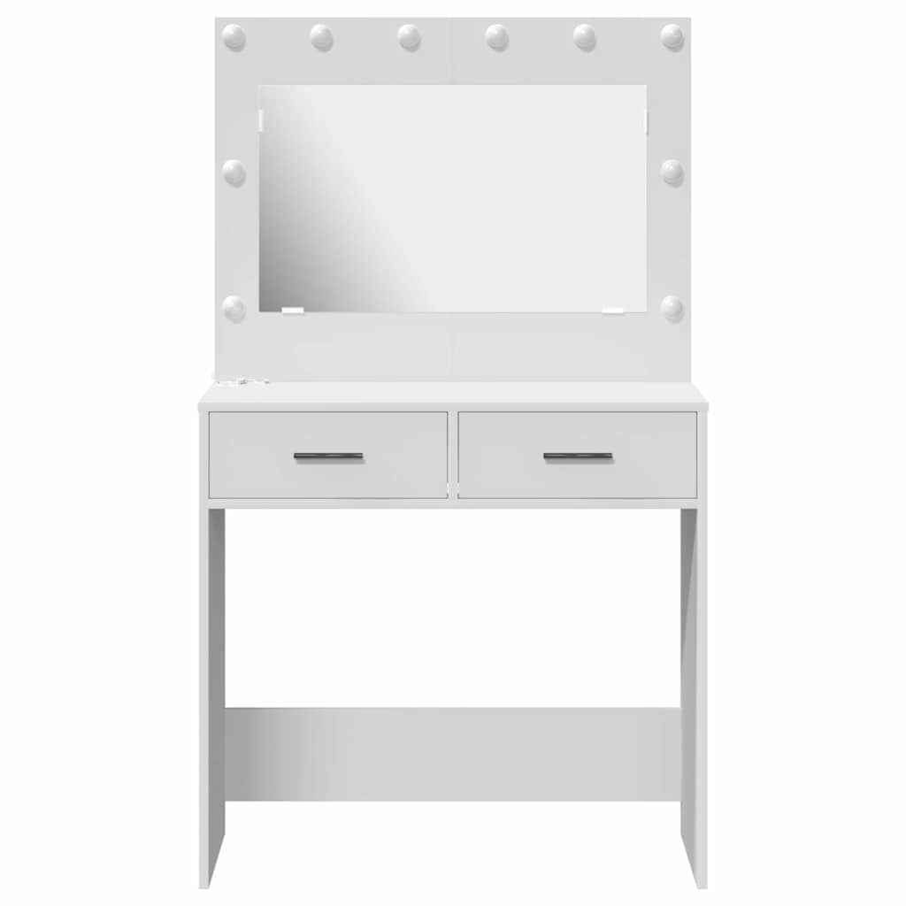Sminkbord med låda Vit 78.5 x 41 x 135 cm
