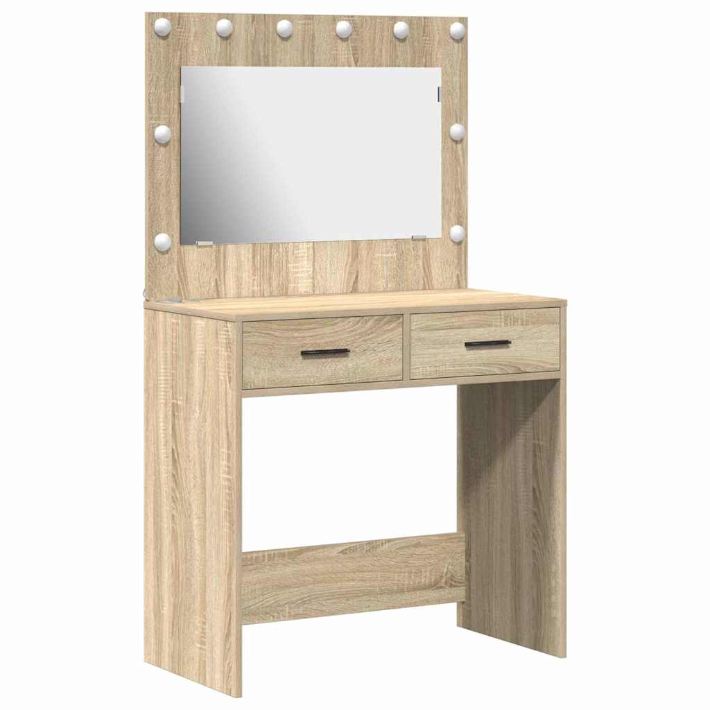 Sminkbord med låda Sonoma Ek 78.5 x 41 x 135 cm