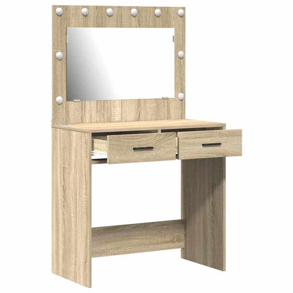 Sminkbord med låda Sonoma Ek 78.5 x 41 x 135 cm