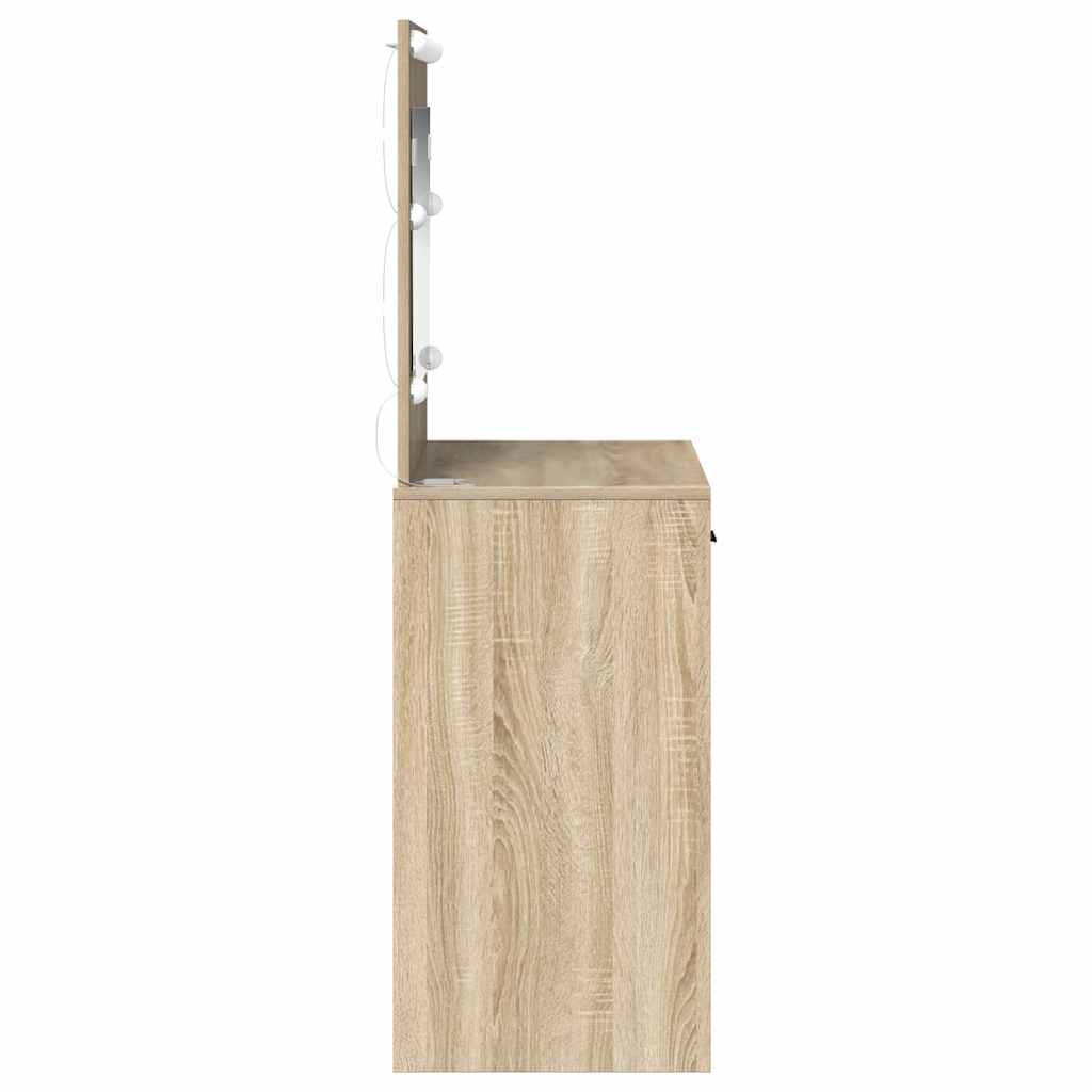 Sminkbord med låda Sonoma Ek 78.5 x 41 x 135 cm